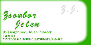 zsombor jelen business card